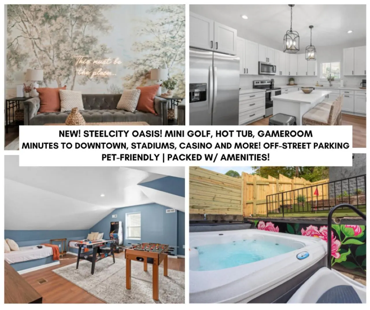 New! Stunning 4Bd, Near Stadium, Hottub, Mini Golf ピッツバーグ 米国